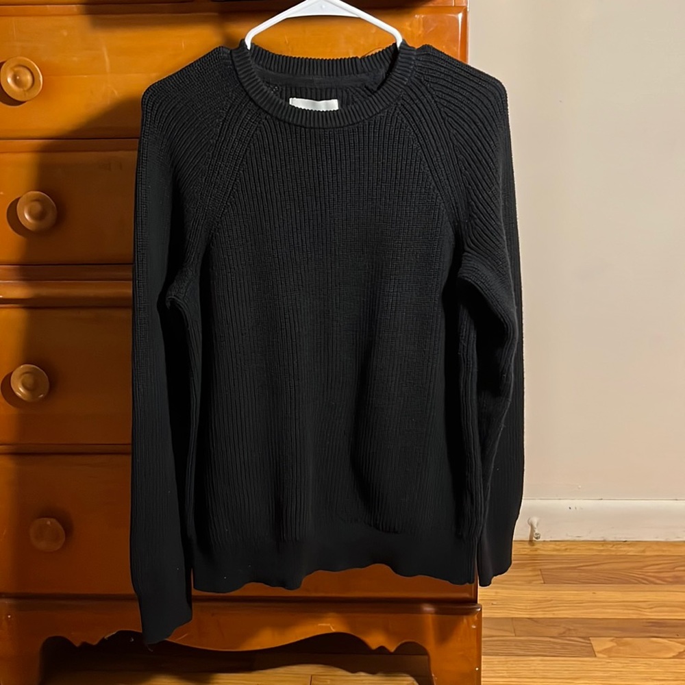 American Eagle Black Crewneck Sweater Size L